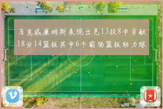 马克威廉姆斯表现出色13投8中贡献18分14篮板其中6个前场篮板助力球队